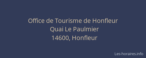 Office de Tourisme de Honfleur