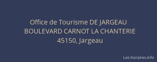 Office de Tourisme DE JARGEAU