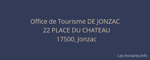 Office de Tourisme DE JONZAC