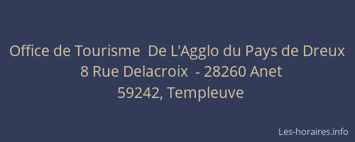 Office de Tourisme  De L'Agglo du Pays de Dreux