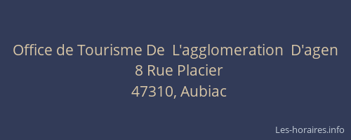 Office de Tourisme De  L'agglomeration  D'agen
