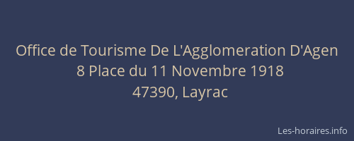 Office de Tourisme De L'Agglomeration D'Agen
