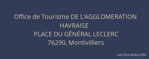 Office de Tourisme DE L'AGGLOMERATION HAVRAISE