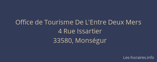 Office de Tourisme De L'Entre Deux Mers