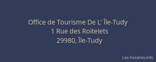 Office de Tourisme De L' &Icirc;le-Tudy