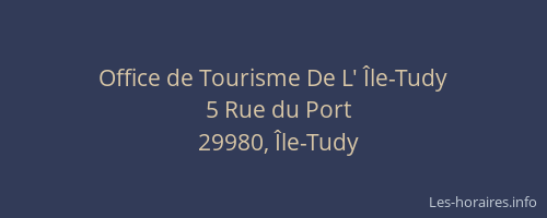 Office de Tourisme De L' Île-Tudy