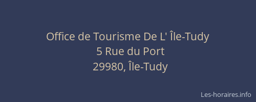 Office de Tourisme De L' &Icirc;le-Tudy