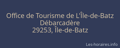Office de Tourisme de L'Île-de-Batz
