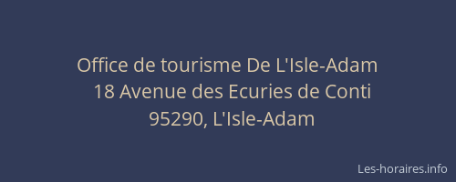 Office de tourisme De L'Isle-Adam