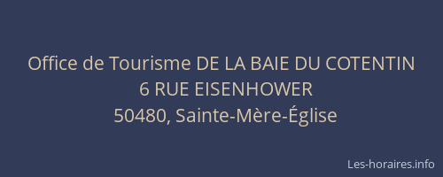 Office de Tourisme DE LA BAIE DU COTENTIN