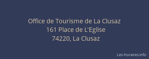 Office de Tourisme de La Clusaz