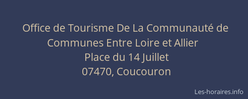 Office de Tourisme De La Communauté de Communes Entre Loire et Allier