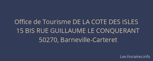 Office de Tourisme DE LA COTE DES ISLES