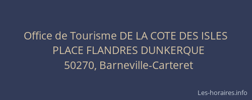 Office de Tourisme DE LA COTE DES ISLES