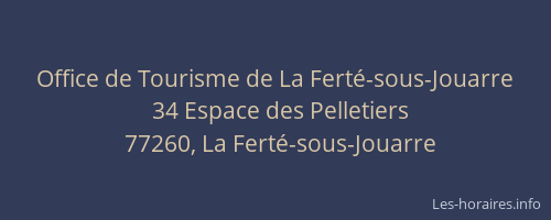 Office de Tourisme de La Ferté-sous-Jouarre