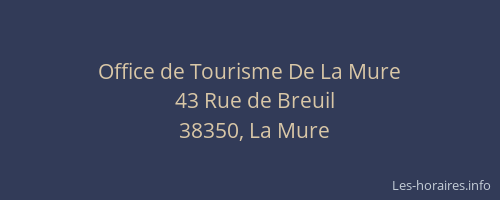 Office de Tourisme De La Mure