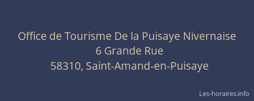 Office de Tourisme De la Puisaye Nivernaise