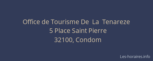 Office de Tourisme De  La  Tenareze