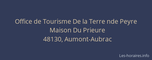 Office de Tourisme De la Terre nde Peyre