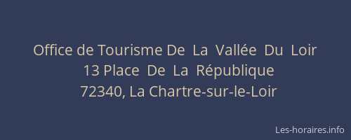 Office de Tourisme De  La  Vallée  Du  Loir