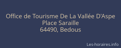 Office de Tourisme De La Vallée D'Aspe