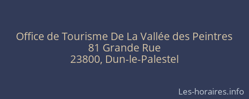 Office de Tourisme De La Vallée des Peintres