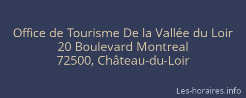 Office de Tourisme De la Vallée du Loir