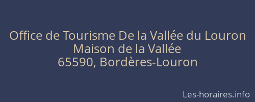 Office de Tourisme De la Vallée du Louron