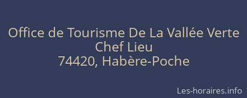 Office de Tourisme De La Vallée Verte
