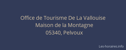 Office de Tourisme De La Vallouise