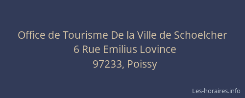 Office de Tourisme De la Ville de Schoelcher