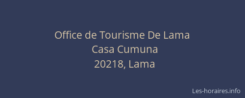 Office de Tourisme De Lama
