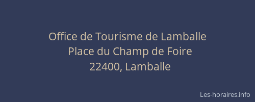 Office de Tourisme de Lamballe