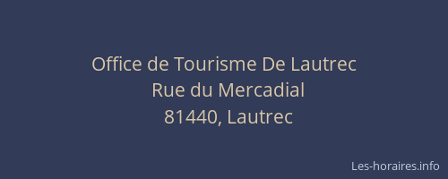 Office de Tourisme De Lautrec