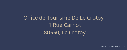 Office de Tourisme De Le Crotoy