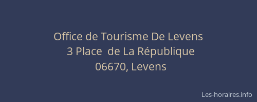 Office de Tourisme De Levens