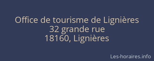 Office de tourisme de Lignières