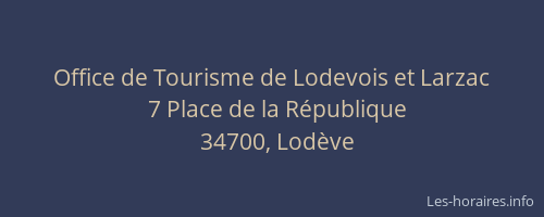 Office de Tourisme de Lodevois et Larzac