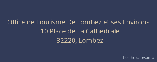 Office de Tourisme De Lombez et ses Environs