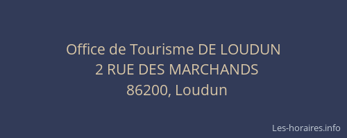 Office de Tourisme DE LOUDUN