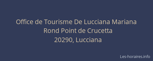 Office de Tourisme De Lucciana Mariana