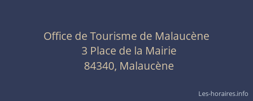 Office de Tourisme de Malaucène