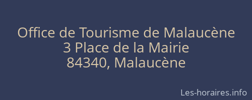 Office de Tourisme de Malaucène