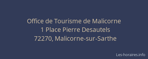 Office de Tourisme de Malicorne