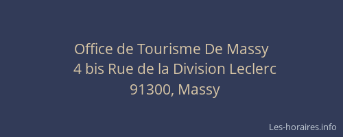 Office de Tourisme De Massy