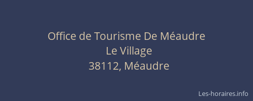 Office de Tourisme De Méaudre