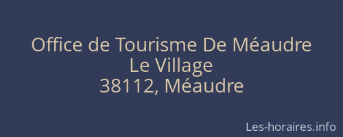Office de Tourisme De Méaudre