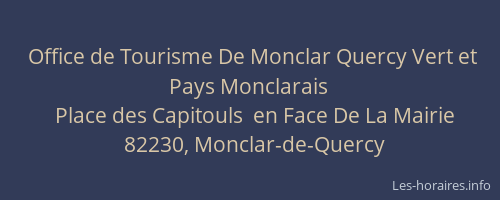 Office de Tourisme De Monclar Quercy Vert et Pays Monclarais