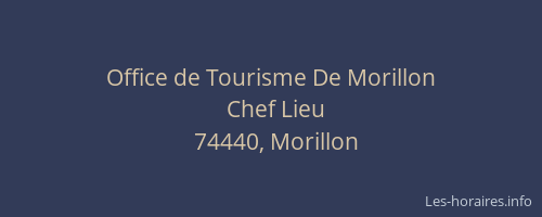 Office de Tourisme De Morillon
