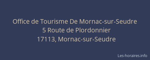 Office de Tourisme De Mornac-sur-Seudre
